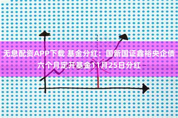 无息配资APP下载 基金分红：国新国证鑫裕央企债六个月定开基金11月25日分红